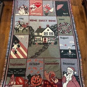 Months of the year knit blanket